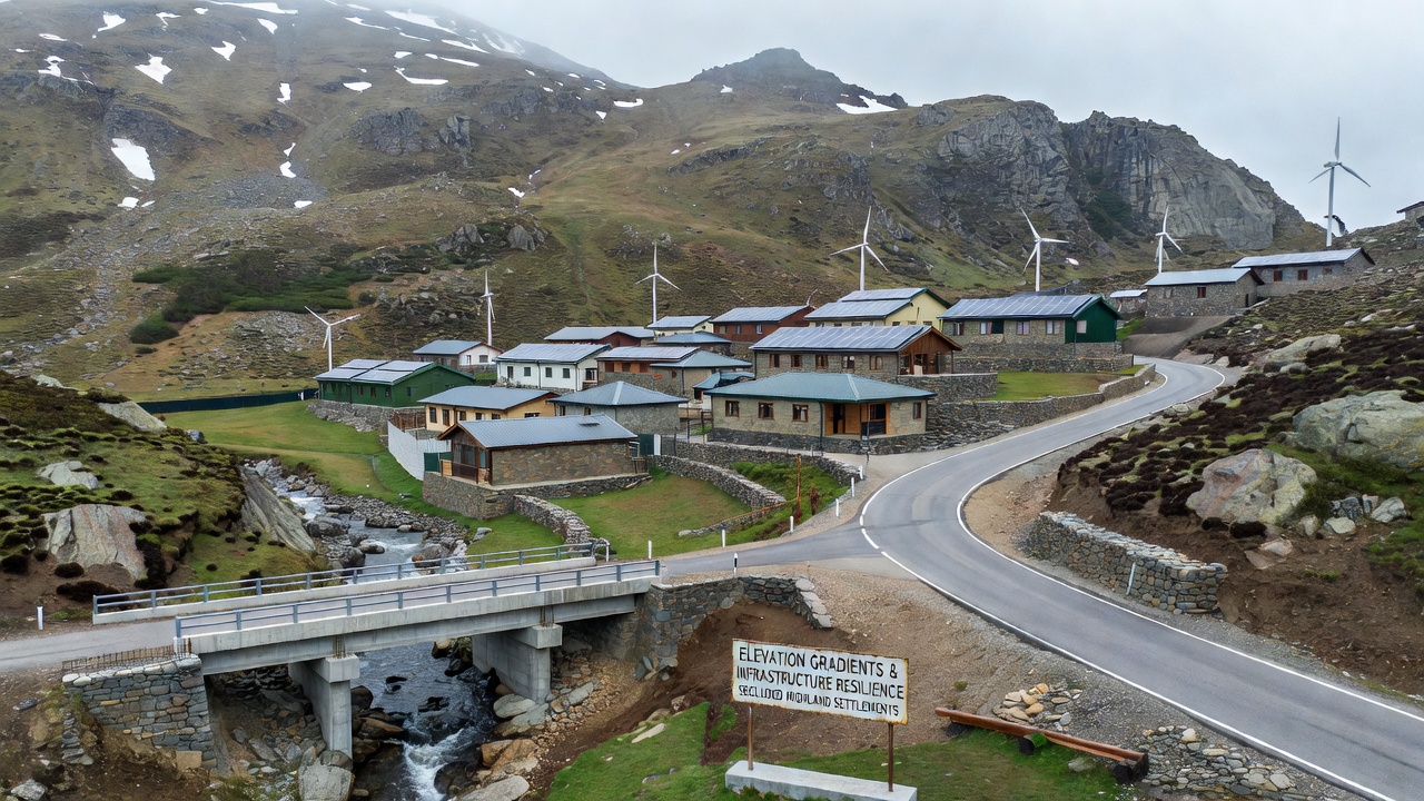 How Elevation Gradients Shape Infrastructure Resilience in Secluded Highland Settlements