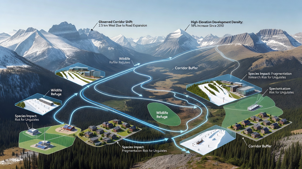 High elevation development site adjacent to tracked wildlife movement paths
